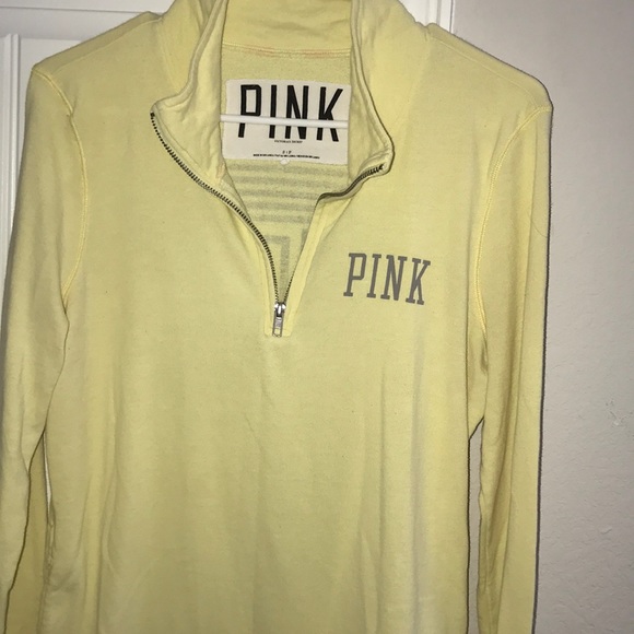 PINK Victoria's Secret Jackets & Blazers - Yellow and silver PINK pullover!
